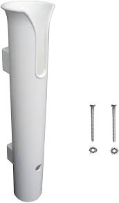 White Single Pole Fishing Rod Holder for Boat