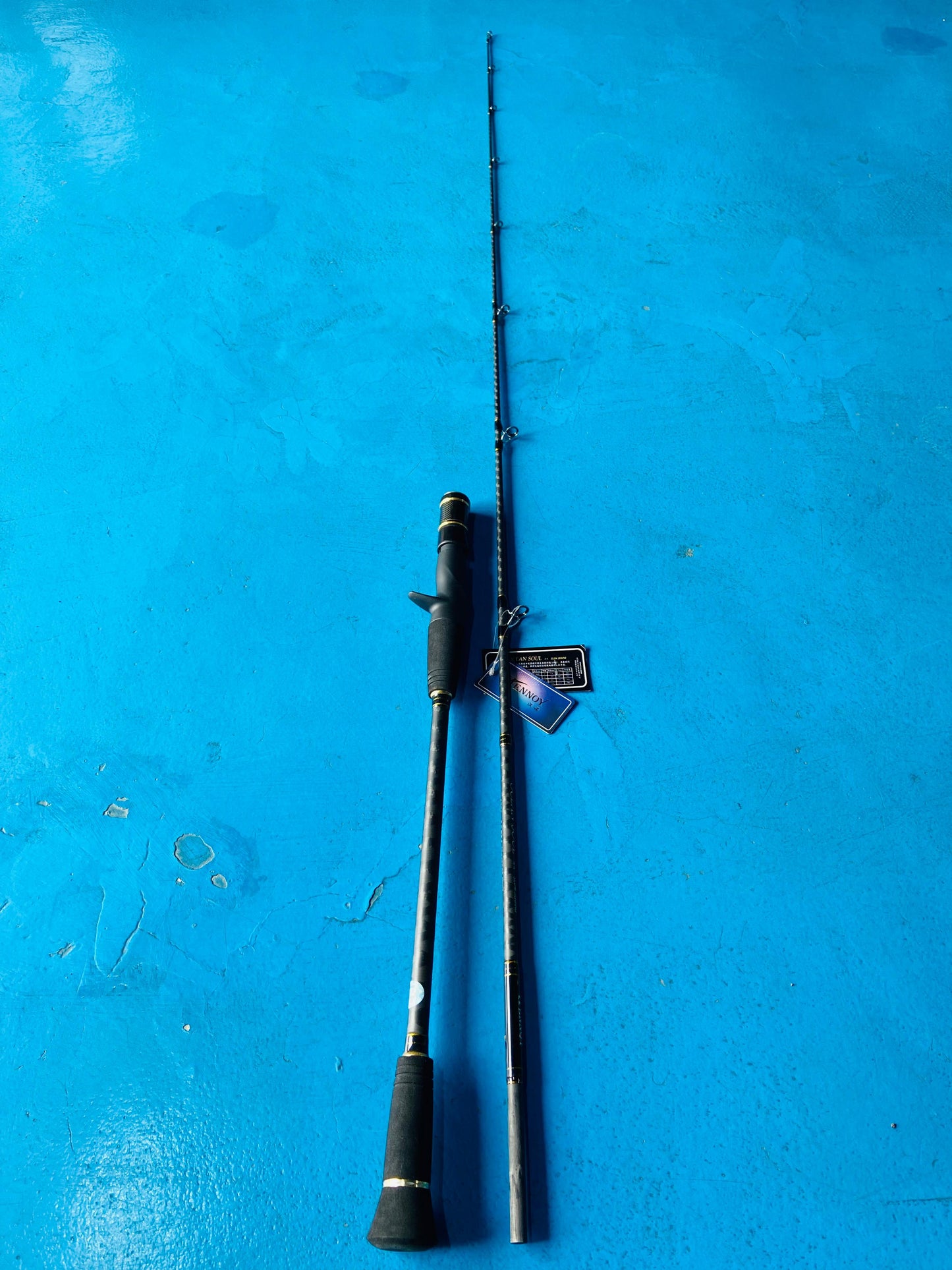 HENNOY OCEAN SOUL SLOW JIGGING OVERHEAD ROD HN-602M  LENGTH:6'0'' (1.83M) SECTION:2  JIG:80-300G PE: 2.5-4.0 TEST 12KG