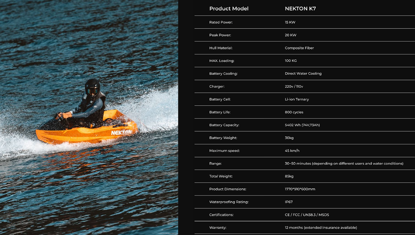 NEKTON K7 Electric Jet Boat