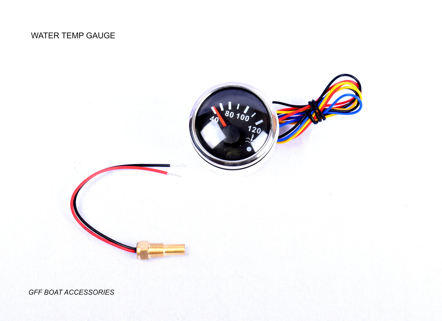 52mm Electrical water proof gauges black face/ chrome rim