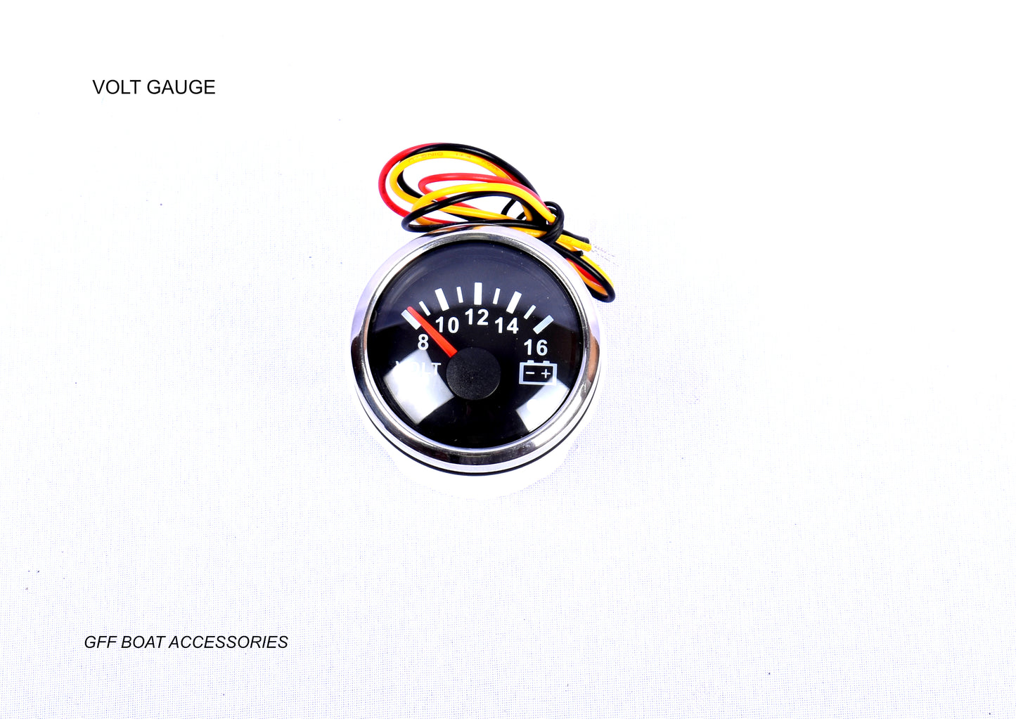 52mm Electrical water proof gauges black face/ chrome rim