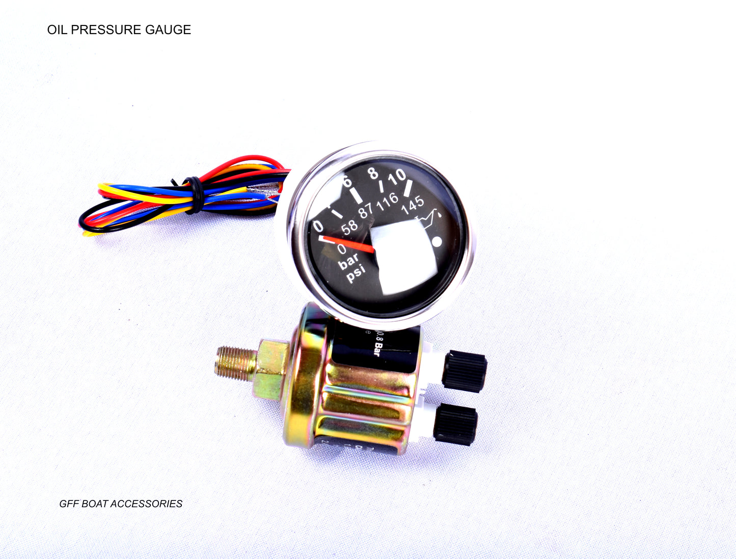 52mm Electrical water proof gauges black face/ chrome rim