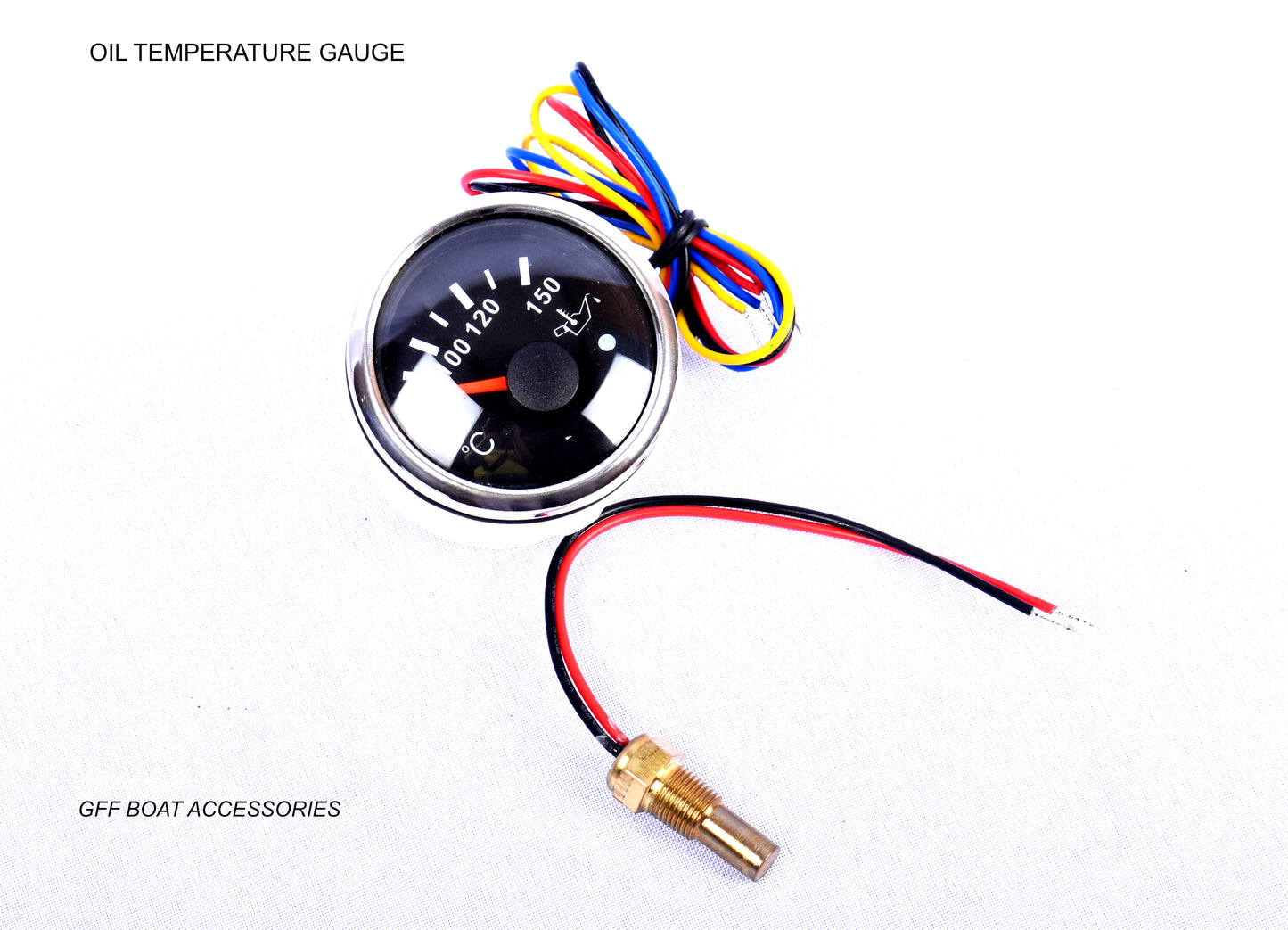 52mm Electrical water proof gauges black face/ chrome rim