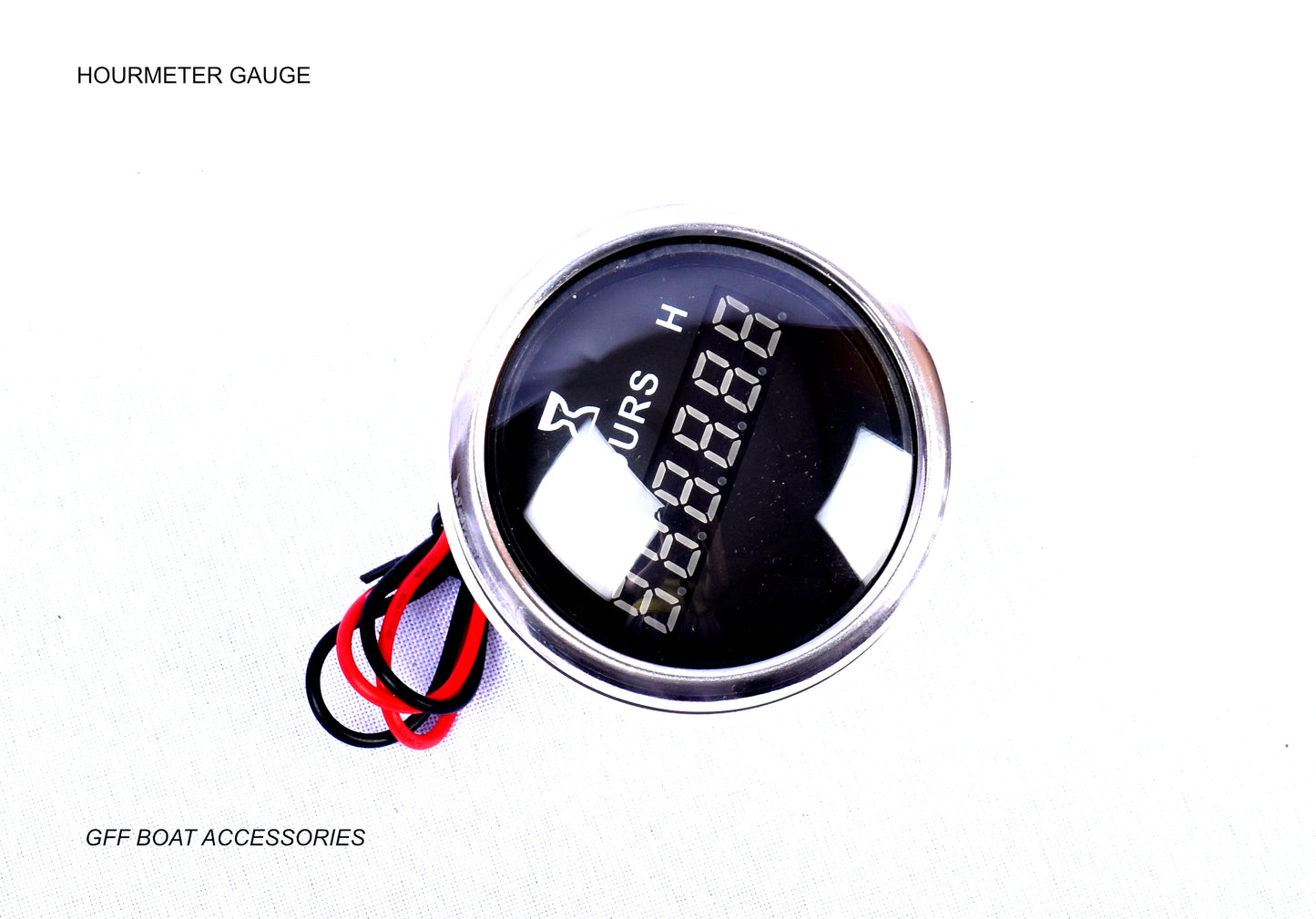 52mm Electrical water proof gauges black face/ chrome rim