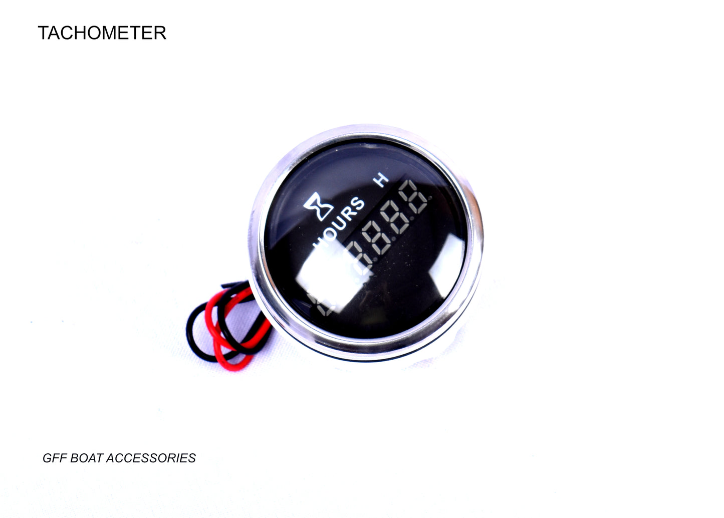 52mm Electrical water proof gauges black face/ chrome rim