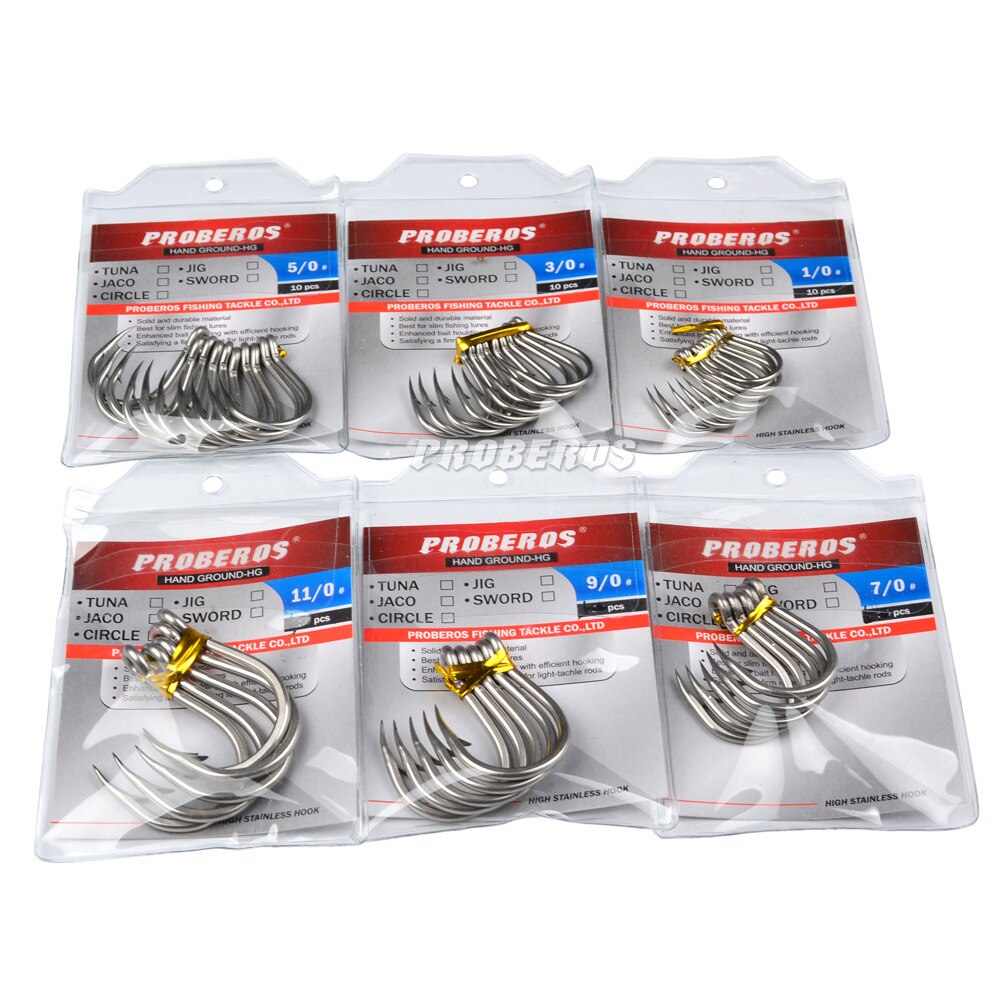 Proberos Stainless steel Jig Fishing Hooks