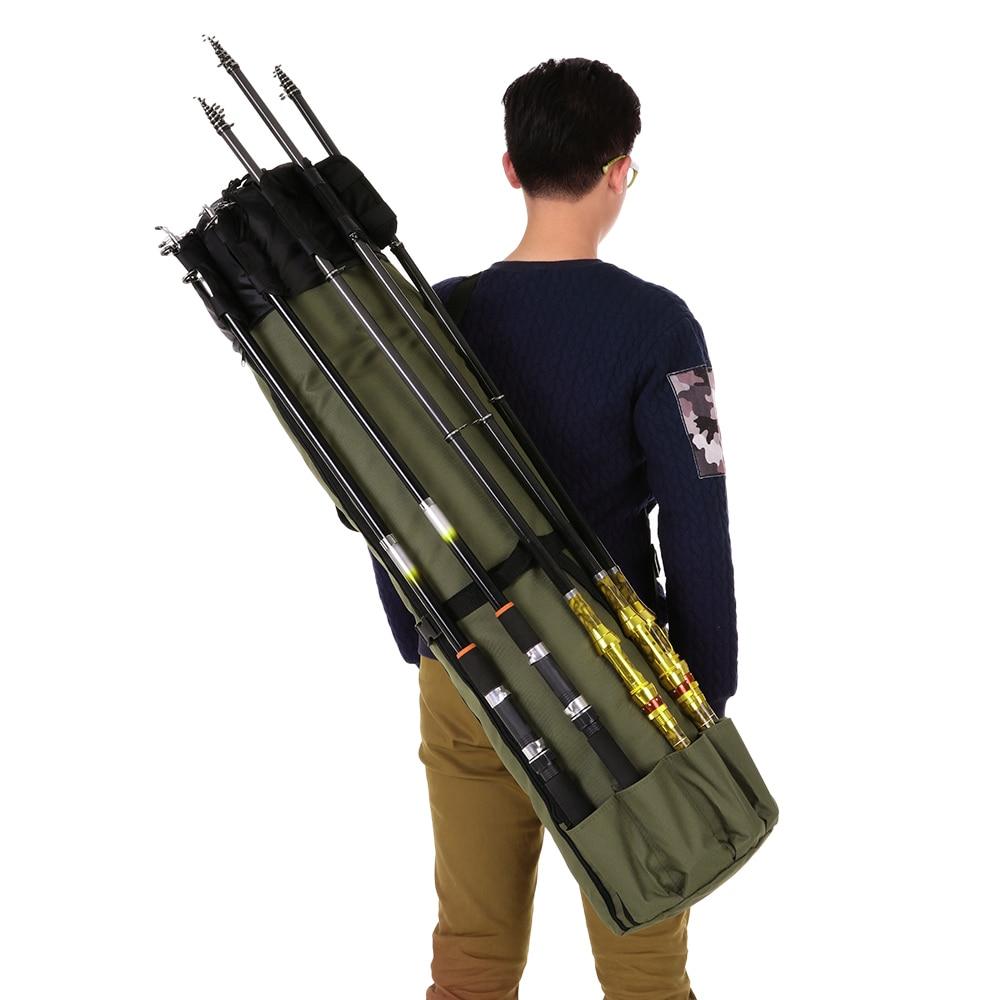 Foldable Canvas Fishing Rod Bag 123cmx34cm