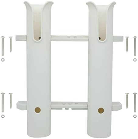 White 2-Pole Fishing Rod Holder for Boat