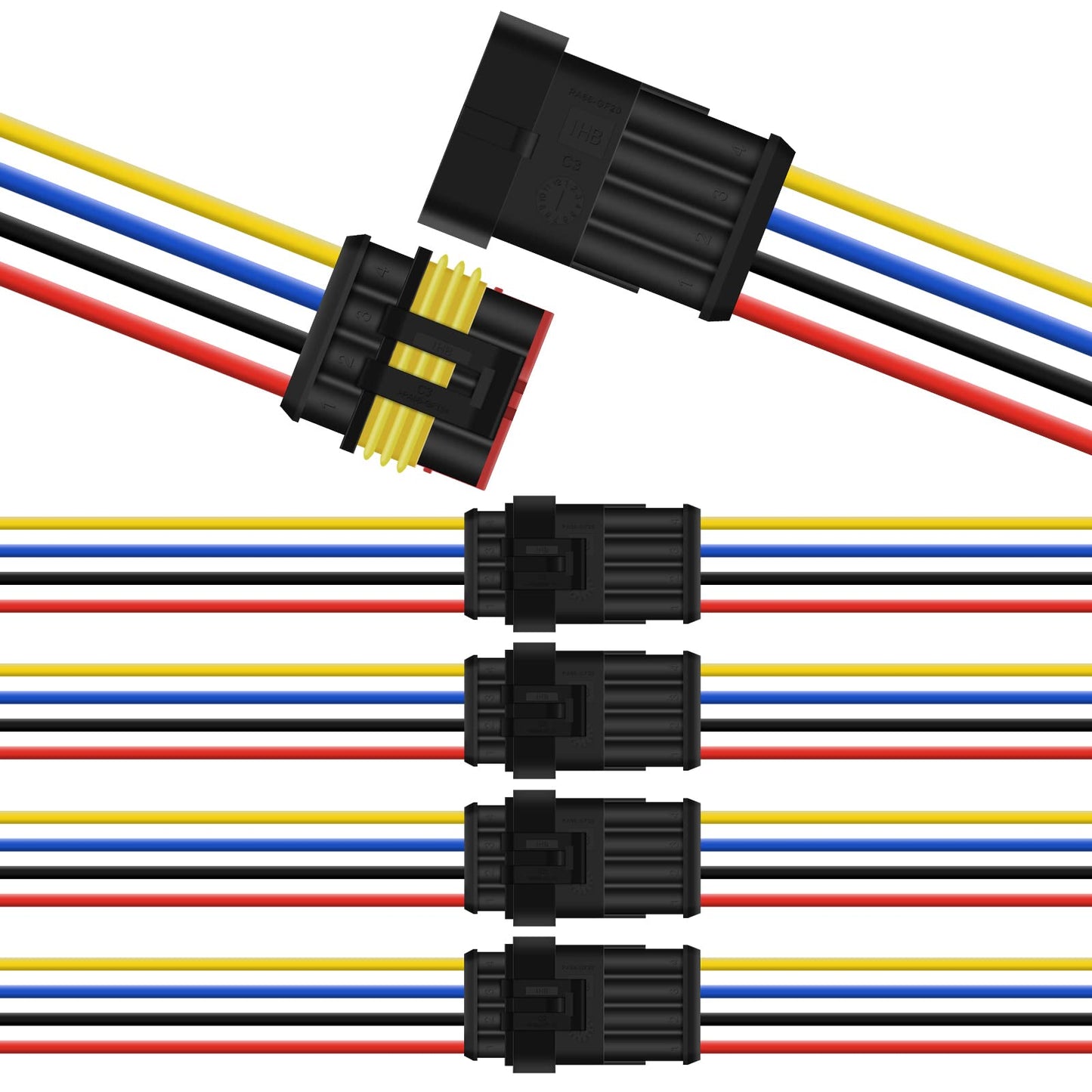 4 Pin way Marine Waterproof Wire Connector