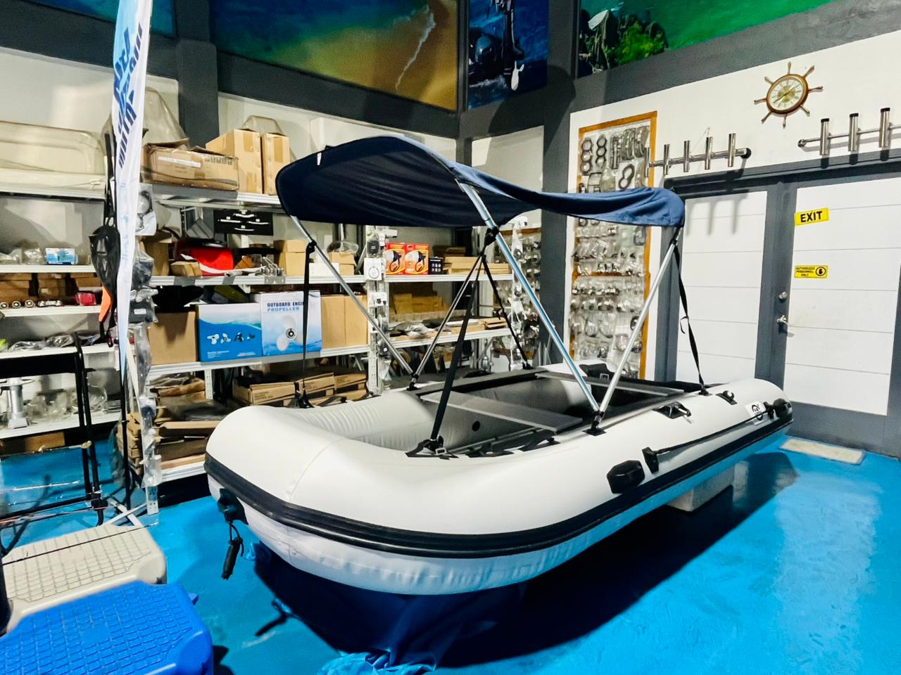 Inflatable Boat Aluminum Floor with Bimini Top