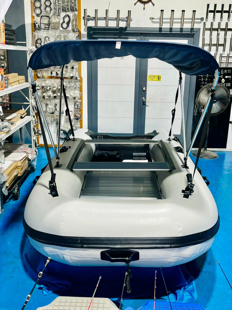 Inflatable Boat Aluminum Floor with Bimini Top