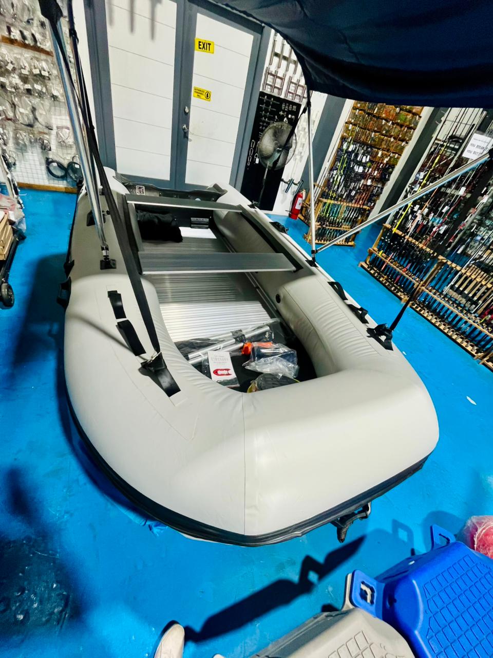 Inflatable Boat Aluminum Floor with Bimini Top