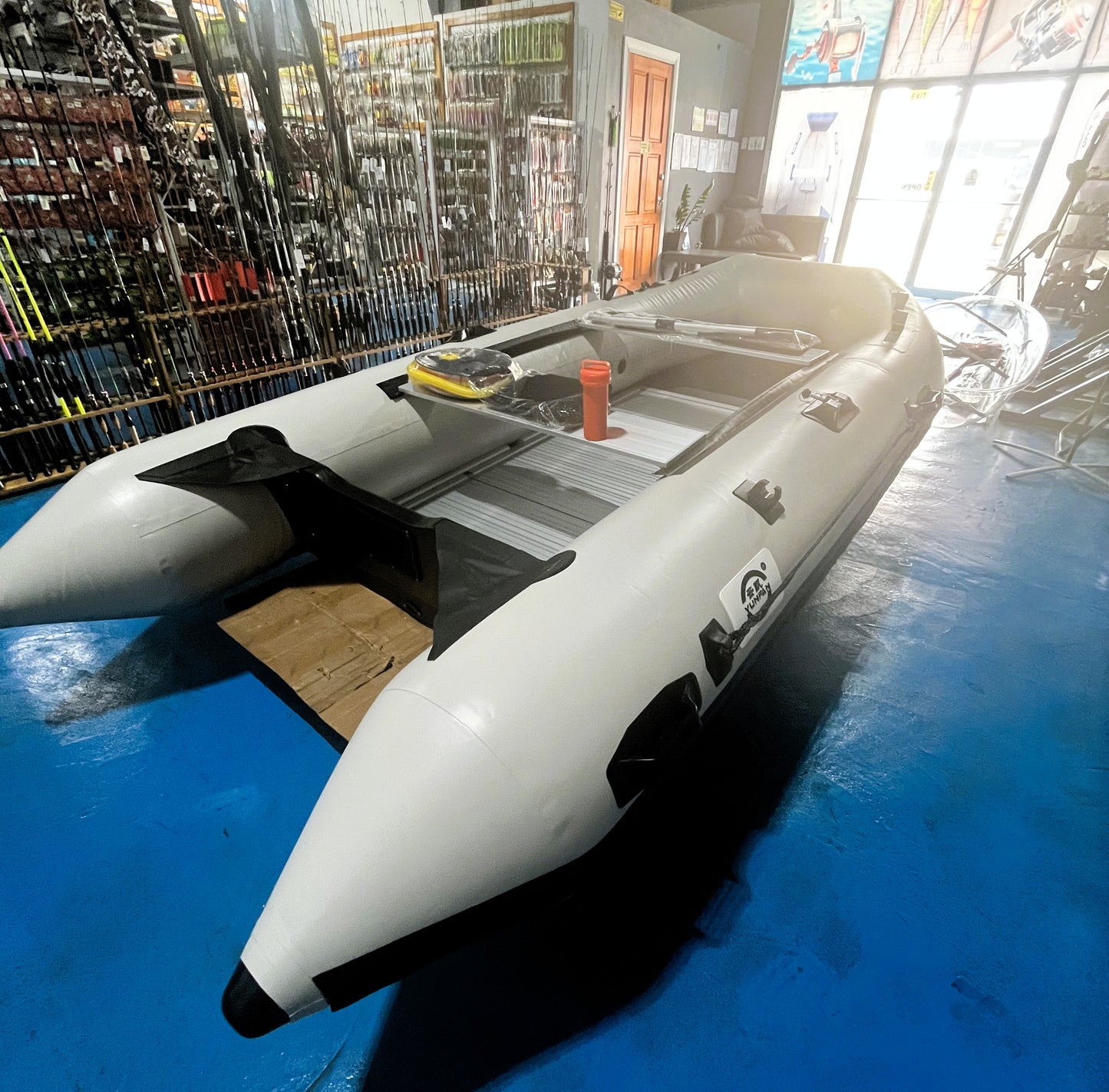 Inflatable Boat Aluminum Floor with Bimini Top