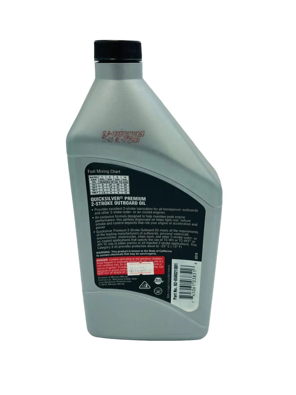 Quick silver premium 2 stroke engine oil 32oz