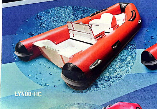 Rigid Inflatable Boat with Steering Console and Seat