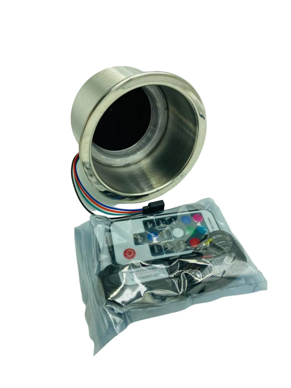 STAINLESS STEEL HOLDER BLU LIGHT