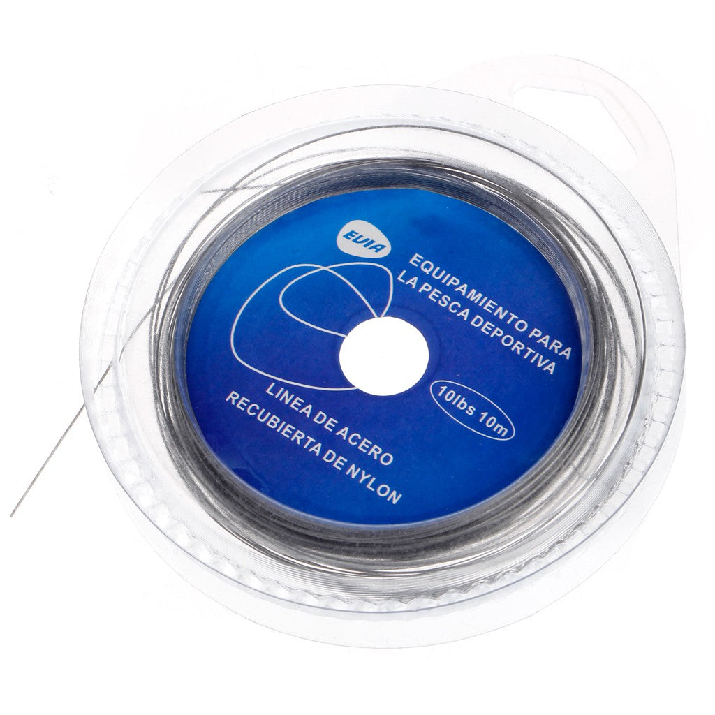 10LB-200LB Fishing line Wire Leader Vinyl Coated Stainless Steel Leader Wire 10 Meter,with 12pcs Crimps Sleeves