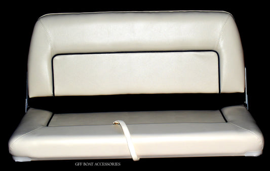 Double Chair Color White + Dark Blue lace