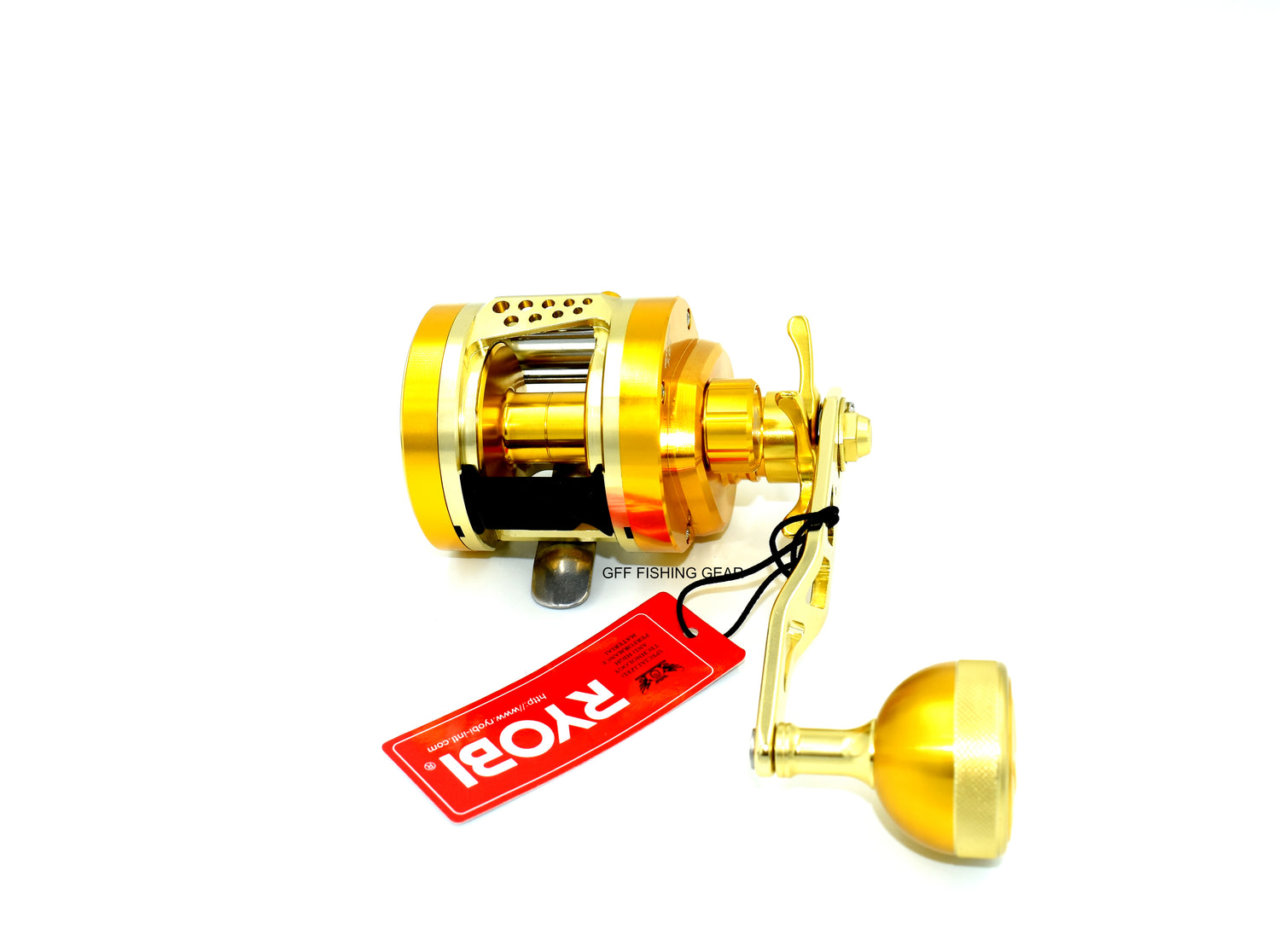 **CLOSE OUT**RYOBI SLOW PITCH JIGGING REEL, RT HAND, FREE SHIPPING, IN STOCK