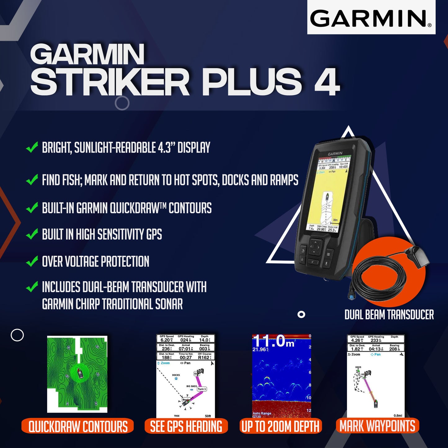 PRE-ORDER GARMIN STRIKER™ Plus 4With Dual-Beam Transducer