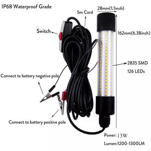 LED Submersible Fishing Light 12-24V