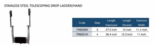 STAINLESS STEEL TELESCOPING DROP LADDER