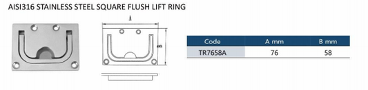 TR7658A SQUARE FLUSH LIFT RING