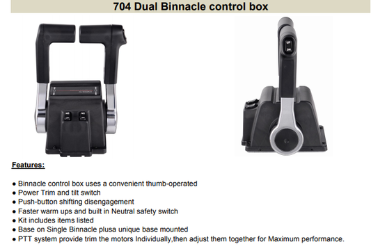 Twin outboard  Binnacle Control Box